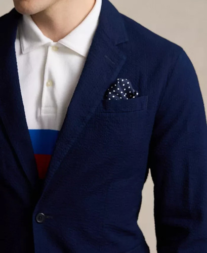 Polo Ralph Lauren Men's Soft Seersucker Sport Coat Size XL Color Blue NWT - Picture 4 of 4