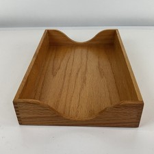 Vintage Light Oak Dovetailed Office Desk Legal Size Paper Tray In And Out File
