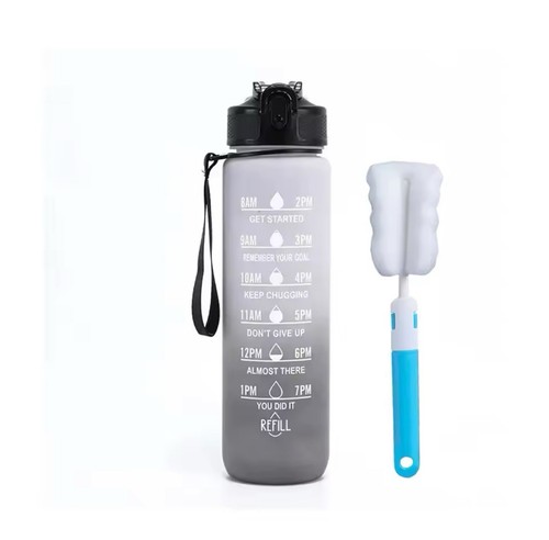 Bottiglia d'acqua Tritan motivazionale 32 oz con cannuccia a prova di perdite senza BPA - Foto 6 di 6