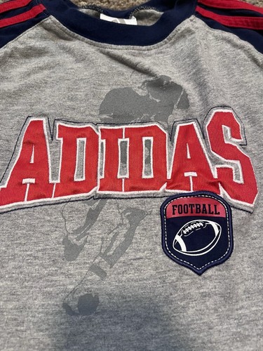 Adidas boys long sleeved t-shirt Football logo youth size 7 (small) - Picture 2 of 5