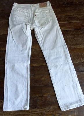 Jean Levi's 501 blanc Made in USA W32 L34 - Photo 1/4