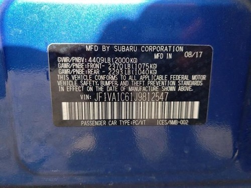 2018 SUBARU IMPREZA WRX IGNITION COIL 2.0L SET OF 4 - Picture 9 of 9