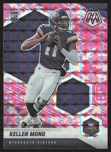2021 Panini Mosaic #321 Kellen Mond Prizm Camo Pink RC