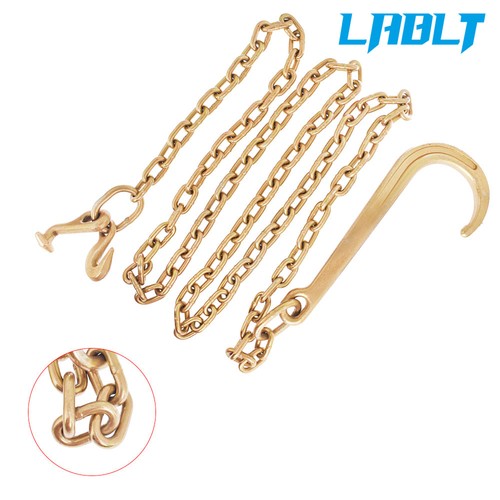 LABLT 5/16 X 10ft G70 J Hook Tow Dolly Axle Wrecker Tie Down Sling Shackle - Picture 5 of 6