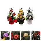  3 Pcs Kleine Bäume Deko Schreibtisch-Weihnachtsbaum Weihnachtsbaumschmuck