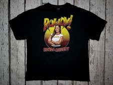 Rowdy! Ronda Rousey Ripple Junction WWE Wrestling Men's Black 2018 T-Shirt - XXL