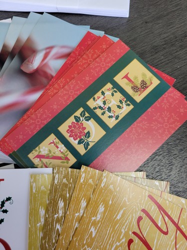 VTG Holiday Time 30 Unused Christmas Cards & Envelopes Fantus Paper Made in USA  - Picture 11 of 24