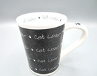 Petrageous Designs, Black & White "Cat Lover" Coffee Tea Mug 12 oz (525)