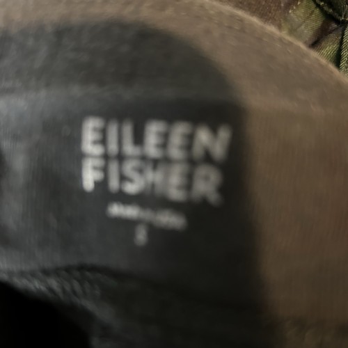 Eileen Fisher Gr. S schwarz Bio Baumwolle Elasthan weites Bein Pull On Strick Hose - Bild 8 von 9