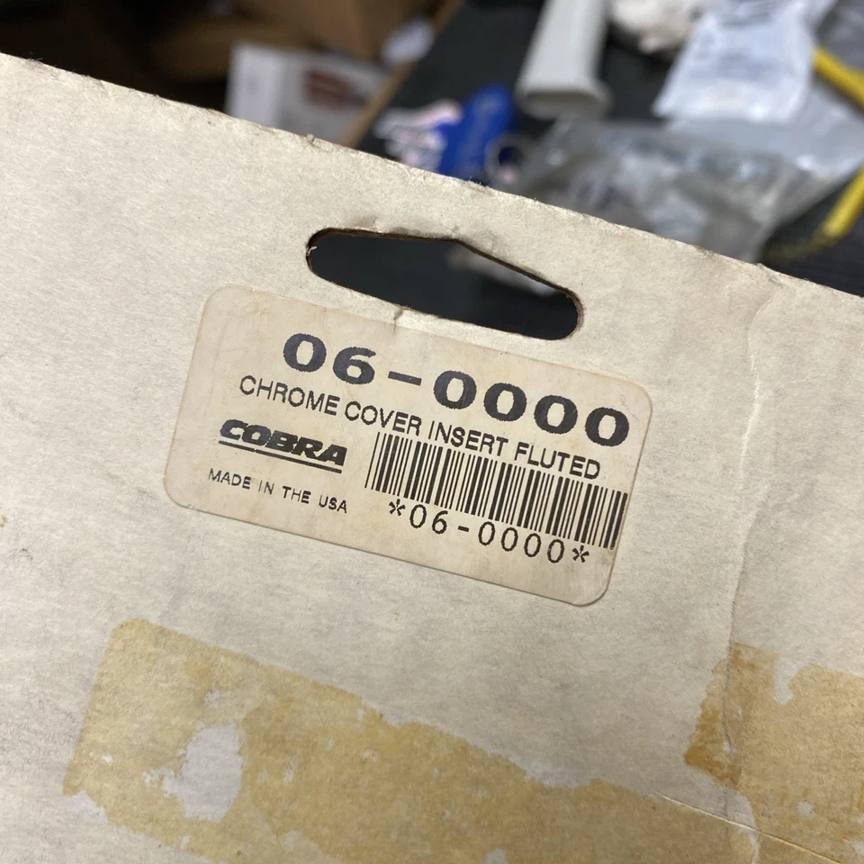 Cubierta de inserción de filtro de aire universal Cobra NOS cromada estriada 06-0000 BLV6000 ¡Nueva! Foto 3 de 3