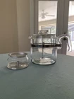 Vintage Pyrex Flameware 4-6 Cup Glass Coffee Pot Percolator 7756-B Complete Set