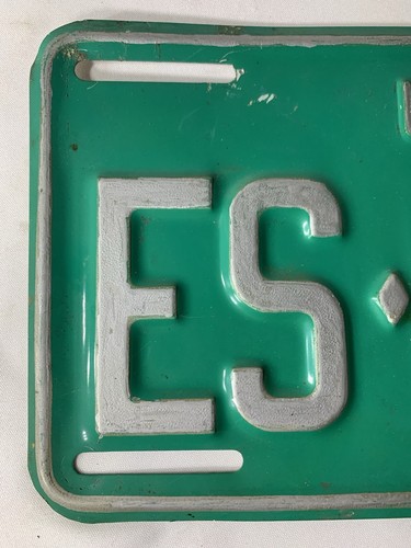 1970’s US Forces in Germany License Plate - Silver on Green - Good Condition - Picture 2 of 6