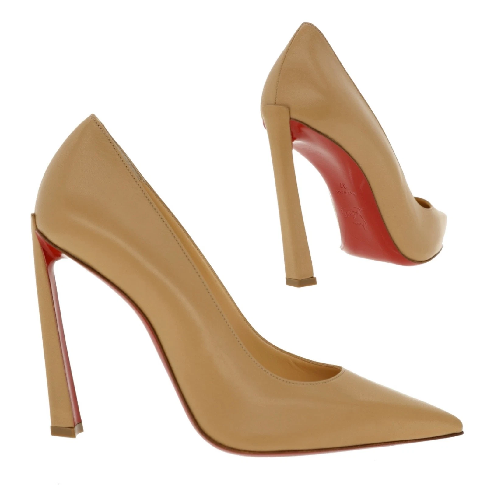 Christian Louboutin — Christian Louboutin Condora Pumps 100 Blush Leather Heels Size 37 New