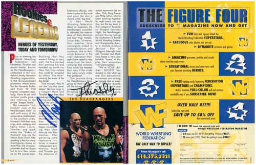 RARE Original WWF MULTI-SIGNED X7 MAY 1997 Bret Hart Simpsons Wrestling Magazine - Picture 2 of 10