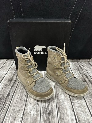 Women's Sorel Explorer Joan II WP Boots Khaki 1977491-253 Size 6