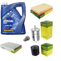 MANN-FILTER Inspektionspaket Mannol 5L Special Plus 10W-30 FüR Seat Leon 1.6