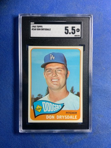 1965 Topps Don Drysdale Dodgers #260 SGC 5.5 EX+ Zustand