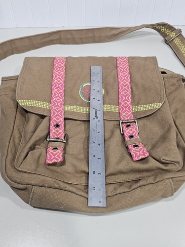 American Girl Tan/Pink Canvas Messenger Back Nice And Clean - Picture 11 of 12