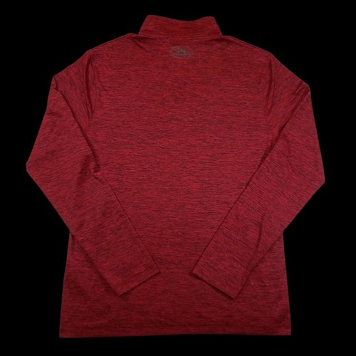 Under Armour Heat Gear Langarmshirt Herren Large lose rot und schwarz 1/4 Reißverschluss - Bild 7 von 8