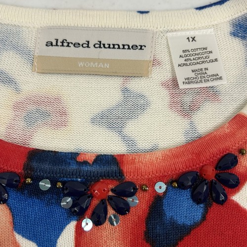 Alfred Dunner Damen Blumen Top 3/4 Ärmel Quietsch Blumen Gr. IX Neu Mit T - Bild 7 von 19