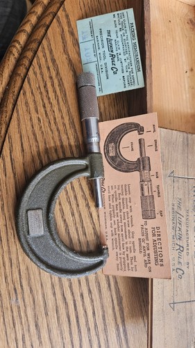 Vintage Lufkin Micrometer...2",,, Original Box And Inserts