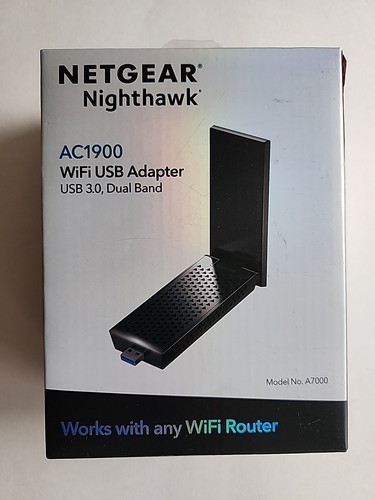 Netgear Nighthawk AC1900 2-pasmowy adapter USB 3.0 WiFi P/N: A7000-10000S - Zdjęcie 1 z 5