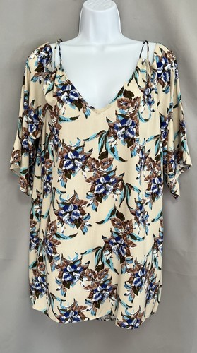Simply Noelle Floral  Retreat Top Shoulder Off Sz L/XL Women’s NWT - Picture 12 of 14