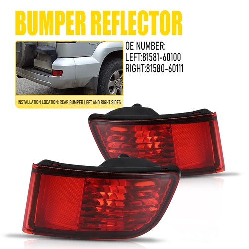 Bumper Reflector For 02-09 Toyota Cruiser Land Prado 120 Rear Driver & Passenger - Picture 21 of 21