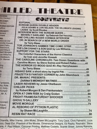 1996 CHILLER THEATRE Mag #4 Caroline Munro, Roger Corman, Creature Black Lagoon - Picture 2 of 4