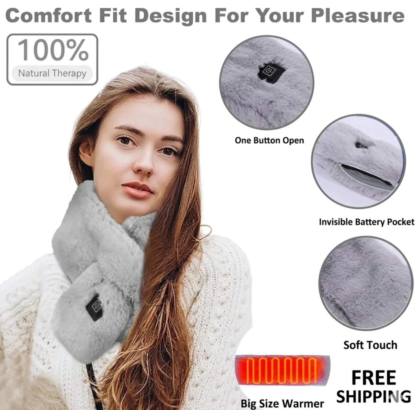 USB Heated Scarf Electric Neck Warmer 3 Temperature Heating Wrap Winter Men Wome
Opens in a new wind