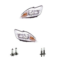 Scheinwerfer Set H7/H1 chrom für Ford Focus II DA_ HCP DP FFS inklusive Lampen
