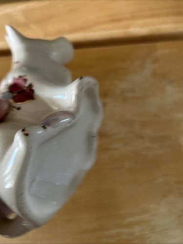 Mucca cremoso ceramica bianca vintage dipinto a mano finiture oro casale - Foto 6 di 6