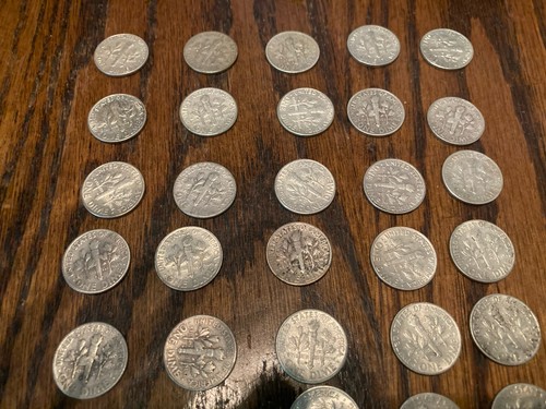 Roosevelt Dimes 1946 to 1964 $5 Face Value - 90% Silver Coins Nice Mix Of Dates - Photo 6/6