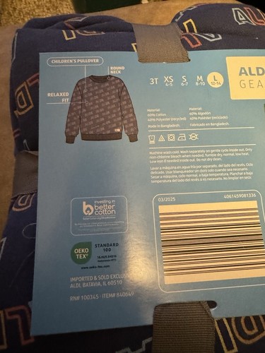 Maglione Pullover Bambino Aldi Gear Taglia L - Foto 4 di 4
