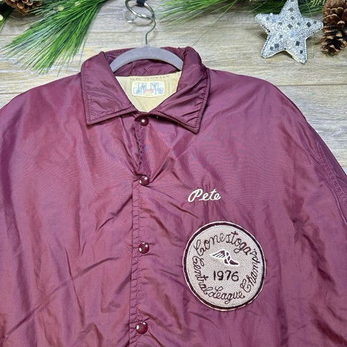 70s Rare Varsity Jacket Size Large Men’s Conestoga Patch USA Made Vintage Pete - Picture 2 of 16