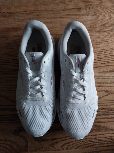 Scarpe da corsa Brooks Ghost 15 ammortizzate bianche rosa viola donna taglia 9,5 B - Foto 3 di 7