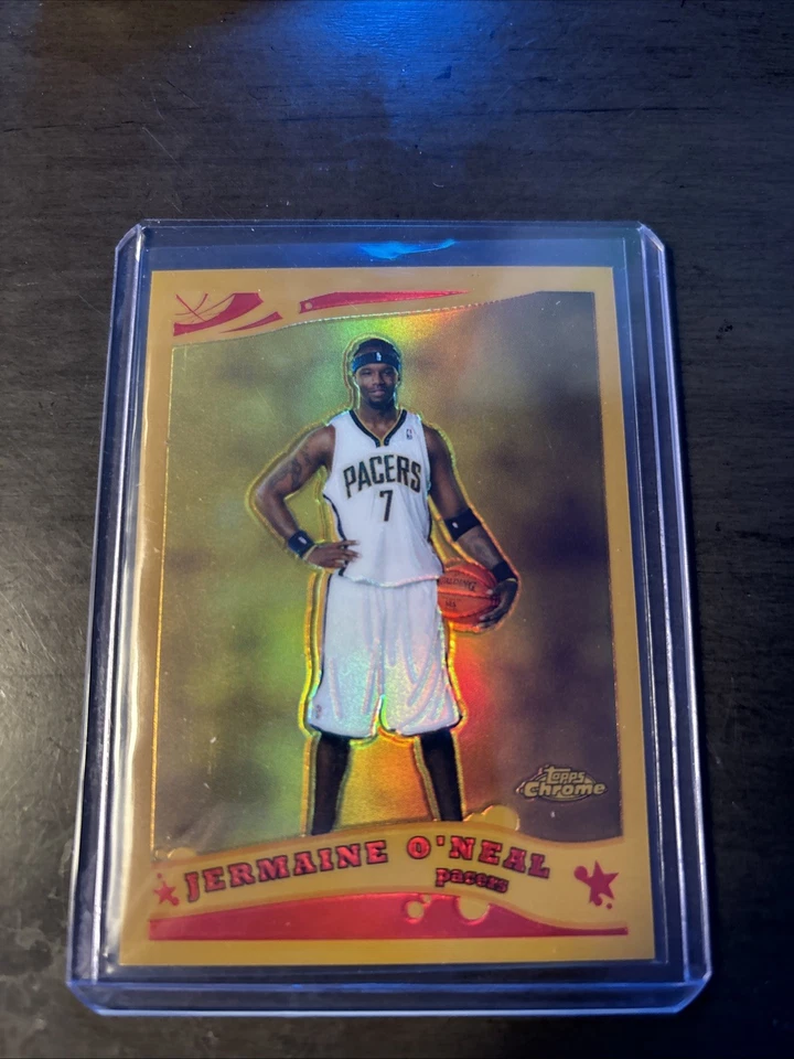 2005-06 Topps Chrome Jermaine O'Neal Refractor Gold #17/99 Pacers - Image 2 of 4