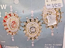 STUNNING! LeeWards RAINBOW DELIGHT Vintage Sequin Bead Christmas Ornament Kit