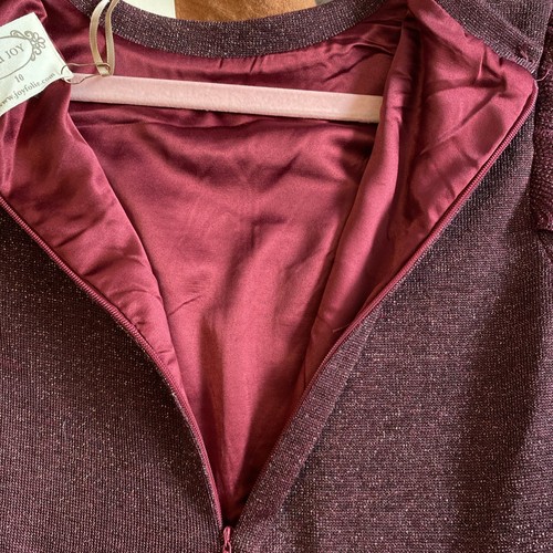 Joyfolie Mia Joy Maroon Dress Girls 3/4 Sleeve Size 10. Occasion Dress. - Picture 9 of 9