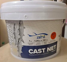 BRAND NEW Ahi 500 Pro Series Mullet 8 Foot Radius 1 Inch Mesh Cast Net