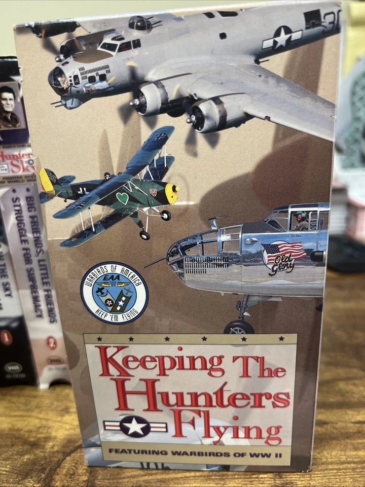 ЛОТ из 4 видеокассет Cliff Robertson Hunters In The Sky WW2 Warbirds тузы истребители самолеты - Изображение 2 из 4