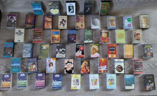47 x Vintage music cassette tapes bundle mixed various artist Used Good