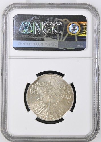 5 Mark 1952 D Germanisches Museum, Deutschland NGC MS 63 - Bild 2 von 2
