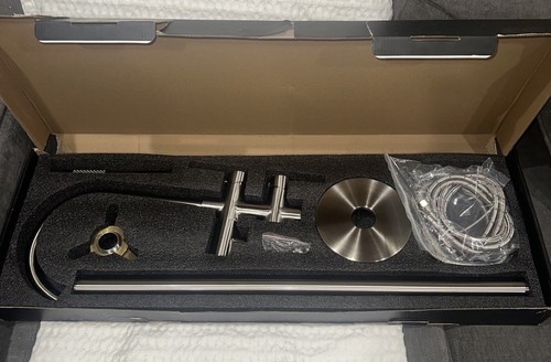 Fapully 2-Handle Freestanding Tub Faucet with Hand Shower Brushed Nickel - Bild 12 von 18