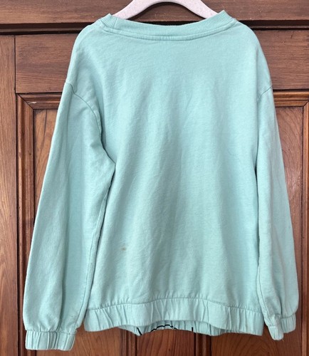 H&M Minnie Mouse Sweatshirt Elastic Waist Sparkle Blue Green Size 8 - Picture 14 of 19