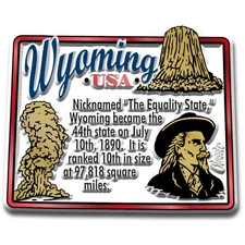 Wyoming Information State Magnet by Classic Magnets, 2.5" x 2.1"