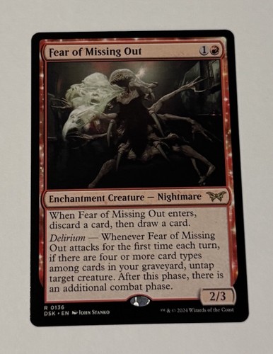 MTG Fear of Missing Out - Duskmourn: House of Horror LP - Picture 1 of 2