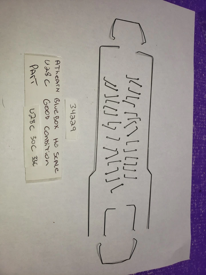 U33C HANDRAILS STANCHIONS SET HO Athearn Metal GE U28C ,U30C Diesel Locomotive - Image 2 of 4