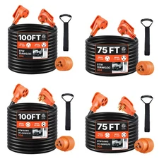 Uimoso 75/100 FT RV Extension Cord, 30/50A, STW, 10AWG/3 or 6/3 + 8/1 Gauge