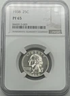 1938 Silver Washington Quarter PF 65 NGC Certified